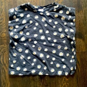 Zara muscle tee Daisy print T-shirt